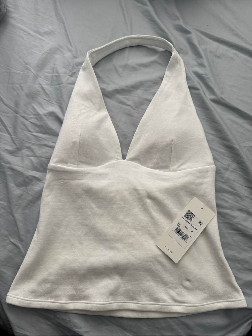 Vuori everyday cotton stretch plunge halter